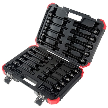 SUNEX TOOLS 2637L 20pc 12 Drive Impact Hex Driver Master Set 6in  to 932 and 6mm to 17mm