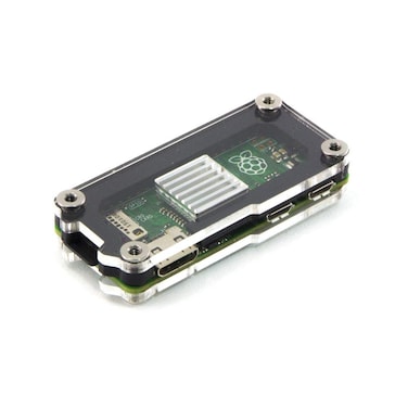 Zebra Zero Heatsink Case in Black Ice for Raspberry Pi Zero 13  Wireless  C4Labs