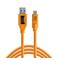 Tether Tools TetherPro USB 30 to USBC Cable  for Fast Transfer and Connection Between Camera and Computer  High Visibility Orange  15 Feet 46 m