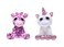 Russ Berrie Lil Peepers Plush 2 Pack Violet and Pearl