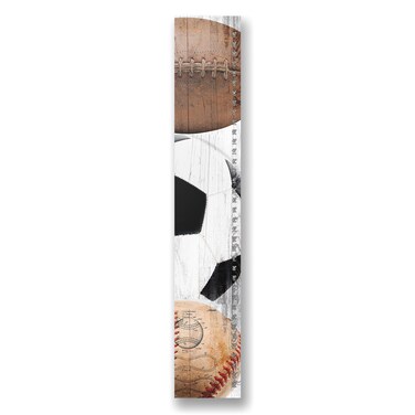 The Kids Room By Stupell Sports Wood Plank Growth Chart 7 x 05 x 39 Proudly Made in USA