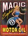 Desperate Enterprises Magic Eight Motor Oil Tin Sign 125 W x 16 H