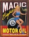 Desperate Enterprises Magic Eight Motor Oil Tin Sign 125 W x 16 H