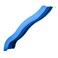 SwingNSlide WS 8202 Apex Wave 8 Foot Long Slide Plastic Outdoor Wave Slide for 4 Swing Set Decks Blue