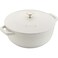 Staub Cast Iron Dutch Oven 375Qt serves 34 Made in France White