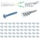 Drywall Anchor with Screws Sets  Plastic Self Drilling Dry Wall Anchors 100 Pieces All Together