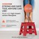 Inspired Living 13 Step Stool Folding Step Stools for Adults Plastic Foldable Step Stools Kids Holds Up To 330 lbs Collapsible Folding Stool for Kitchen Bathroom Bedroom  Red