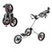 caddytek 3 Wheel Golf Push Cart  Deluxe QuadFold Compact Push  Pull Folding Caddy Trolley  Caddylite 153 V2 Silver