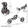 caddytek 3 Wheel Golf Push Cart  Deluxe QuadFold Compact Push  Pull Folding Caddy Trolley  Caddylite 153 V2 Silver