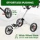 caddytek 3 Wheel Golf Push Cart  Deluxe QuadFold Compact Push  Pull Folding Caddy Trolley  Caddylite 153 V2 Silver