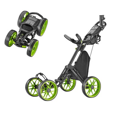 caddytek Caddycruiser One Version 8  OneClick Folding 4 Wheel Golf Push Cart Lime