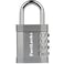 FortLocks Padlock  4 Digit Combination Lock for Gym Outdoor  School Locker Fence Case  Shed  Heavy Duty Resettable Set Your Own Combo  Waterproof  Weatherproof 1 Pack  Silver