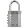 FortLocks Padlock  4 Digit Combination Lock for Gym Outdoor  School Locker Fence Case  Shed  Heavy Duty Resettable Set Your Own Combo  Waterproof  Weatherproof 1 Pack  Silver