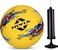 Nivia Storm Yellow Moulded Football with Ball Pump Football  Size 5 Pack of 1 YellowBlack