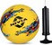 Nivia Storm Yellow Moulded Football with Ball Pump Football  Size 5 Pack of 1 YellowBlack