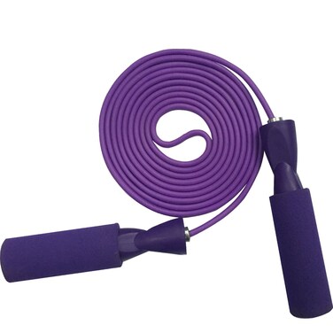 YZLSPORTS Premium Adjustable Women Jump Rope With Carrying Pouch By Fitness Factor Ergonomic Durable And Easy To Adjust For MenWomenChildren Of All Heights And Skill Levels Purple