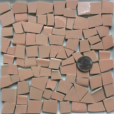Mosaic Art and Craft Supply Peach Pink with Speckle Tiles T A187