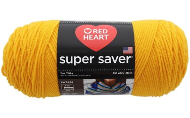 RED HEART Super Saver yarn Saffron