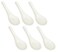 Happy Sales Melamine Soba Rice Spoons Chinese Won Ton Soup Spoon Asian White 6 Pack Plain Style