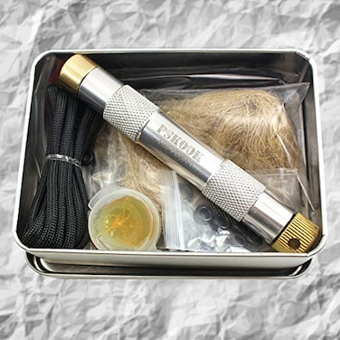 PSKOOK Metal Fire Piston Educational CampersSurvivalPreppers Scientific Lesson