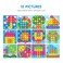 Fansteck Button Art Toy for Toddlers Color Matching Early Learning Educational Mosaic Pegboard Safe Nontoxic ABS Plastic Premium Material 12 Pictures and 46 Buttonswith a Bag Easy to Storage
