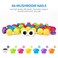 Fansteck Button Art Toy for Toddlers Color Matching Early Learning Educational Mosaic Pegboard Safe Nontoxic ABS Plastic Premium Material 12 Pictures and 46 Buttonswith a Bag Easy to Storage