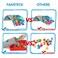 Fansteck Button Art Toy for Toddlers Color Matching Early Learning Educational Mosaic Pegboard Safe Nontoxic ABS Plastic Premium Material 12 Pictures and 46 Buttonswith a Bag Easy to Storage
