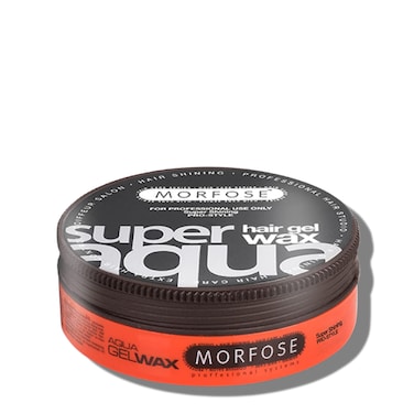 Morfose Max Aqua Hair Gel Wax with Shiny and Strong Flexible 4 Hold Manage Flyaways Braids and Curls Professional Hair Styling for Women and Men Papaya Scent 592 fl oz max aqua