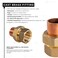 Everflow DDGV0001 1 No Lead Copper Union Fitting with Sweat to Female Threaded Connects