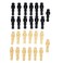 Hathaway Premium Replacement Foosball Men  Set of 26 BlackWhite