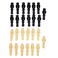 Hathaway Premium Replacement Foosball Men  Set of 26 BlackWhite