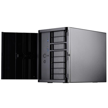 SilverStone Technology Premium MiniItxDTX Small Form Factor NAS Computer Case Black DS380BUSA Newest Version SSTDS380BUSA