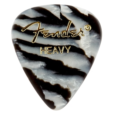 Fender Graphic Guitar Picks 351 Shape Zebra Heavy 12Pack