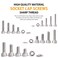 VIGRUE 304 Stainless Steel Screws and Nuts M3 M4 M5 M6 Hex Socket Head Cap Screws Assortment Set Kit with Storage Box 520 Pcs Hex Socket Head Cap Screws Nuts