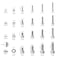 VIGRUE 304 Stainless Steel Screws and Nuts M3 M4 M5 M6 Hex Socket Head Cap Screws Assortment Set Kit with Storage Box 520 Pcs Hex Socket Head Cap Screws Nuts