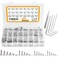 VIGRUE 304 Stainless Steel Screws and Nuts M3 M4 M5 M6 Hex Socket Head Cap Screws Assortment Set Kit with Storage Box 520 Pcs Hex Socket Head Cap Screws Nuts
