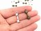 ALIMITOPIA 30pcs Barbell Dumbbell Gym Exercise Sports Bodybuilding Fitness Charm Pendant for DIY Bracelet Necklace Jewelry Making FindingsAntique SilverBronze Tone