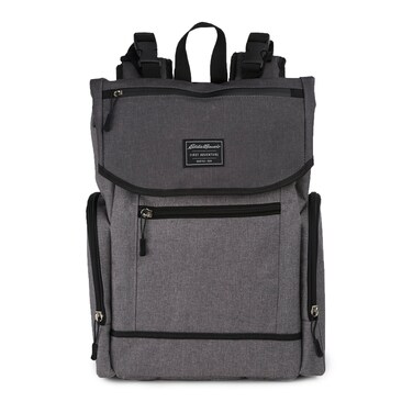 Eddie Bauer Back Pack Diaper Bag Laminate Grey