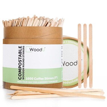 7 Wooden Coffee Stir Sticks  Sustainable RoundEnd Coffee Stirrers  1000 Pcs Cocktail Stirrer