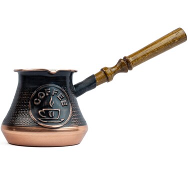 Handmade Coffee Pot Maker 7 Fl Oz Copper Armenian Jazva Ararat Turkish Arabic Greek Cezve Jezve Ibrik Turka Jazzve Jazve Wooden Handle