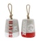 Deco 79 98879 Concrete BellShaped Door Stoppers Set of 2 GrayRedWhiteBrown