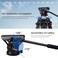 Video Tripod COMAN 74 Professional Heavy Duty Camera Tripods with Quick Release Plate and 360 Fluid Head Tall Travel Tripod Stand for DSLR Camcorder Aluminum Twin Tube Leg Max Load176lbs8Kg