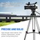 Video Tripod COMAN 74 Professional Heavy Duty Camera Tripods with Quick Release Plate and 360 Fluid Head Tall Travel Tripod Stand for DSLR Camcorder Aluminum Twin Tube Leg Max Load176lbs8Kg