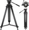 Video Tripod COMAN 74 Professional Heavy Duty Camera Tripods with Quick Release Plate and 360 Fluid Head Tall Travel Tripod Stand for DSLR Camcorder Aluminum Twin Tube Leg Max Load176lbs8Kg