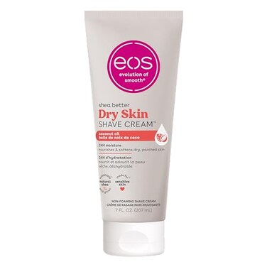 eos Shea Better Dry Skin Shaving Cream Shave Cream for Women Skin Care and Lotion with Coconut Oil 24Hour Hydration 7 fl oz Packaging May Vary