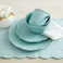 Pfaltzgraff Remembrance Dinnerware Set 16 Piece Green Teal