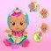 Cry Babies Loretta Baby Doll Pink Teal Yellow