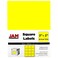 JAM PAPER Product  Container Labels  Square  2 x 2  Neon Yellow  120Pack