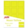 JAM PAPER Product  Container Labels  Square  2 x 2  Neon Yellow  120Pack