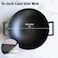 Backcountry Iron 14 inch Cast Iron Wok with Flat Base and Handles